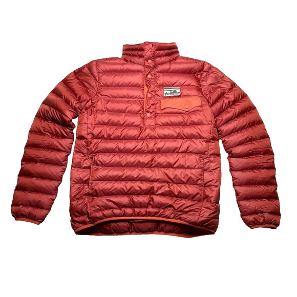 Patagonia Jackets & Blazers - Patagonia Down Snap-T Pullover Puffer Jacket Women XS Red Pullover Insulated